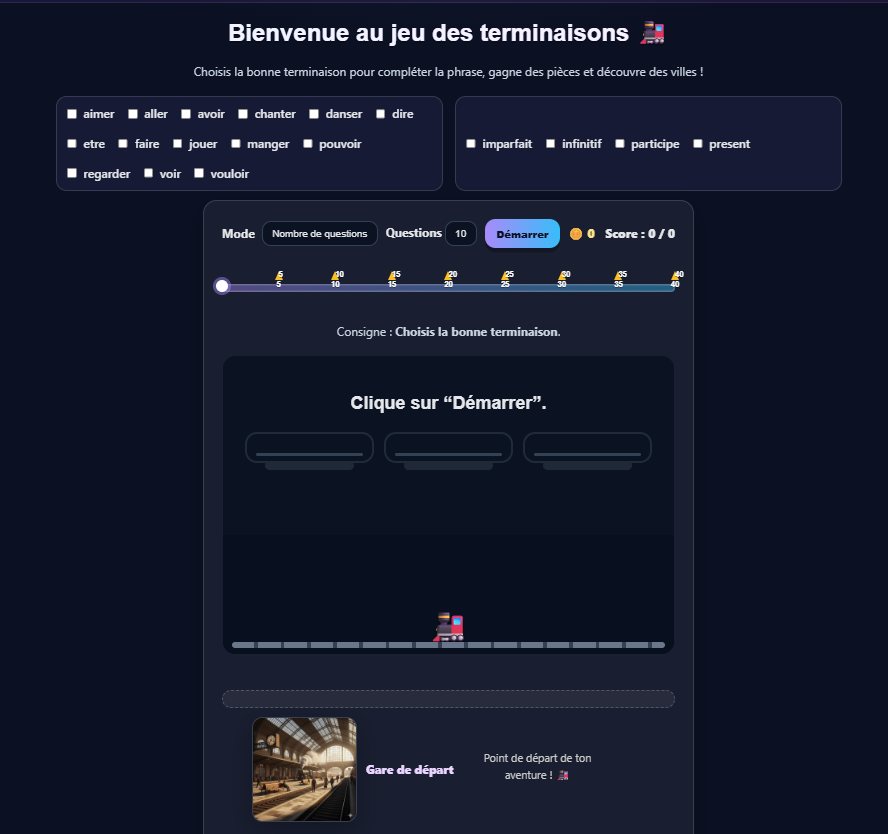 Le train de la conjugaison